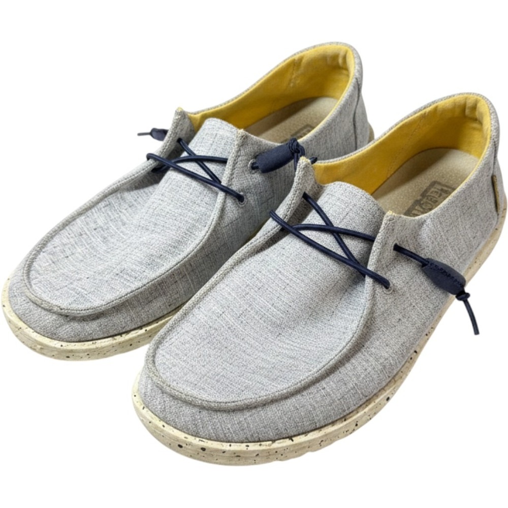 Hey Dude Wendy Chambray Shoes Womens 7 White Blue GUC Slip On Loafers 121410119